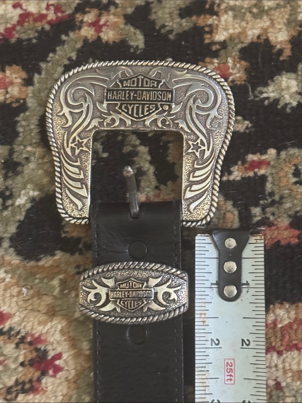 Women’s Harley-Davidson Leather Biker Belt Black Size 2W - Picture 8 of 10
